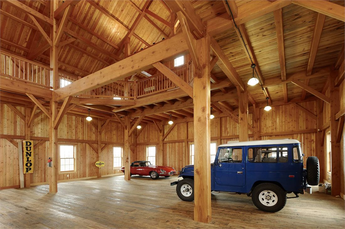 Post and beam timber-frame structure in Connecticut